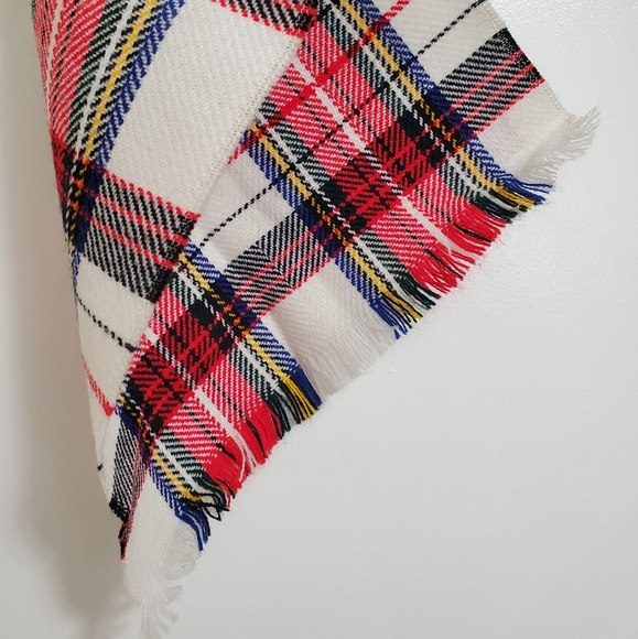 Vintage Orlon Plaid Scarf - Made in USA - Picture 3 of 4